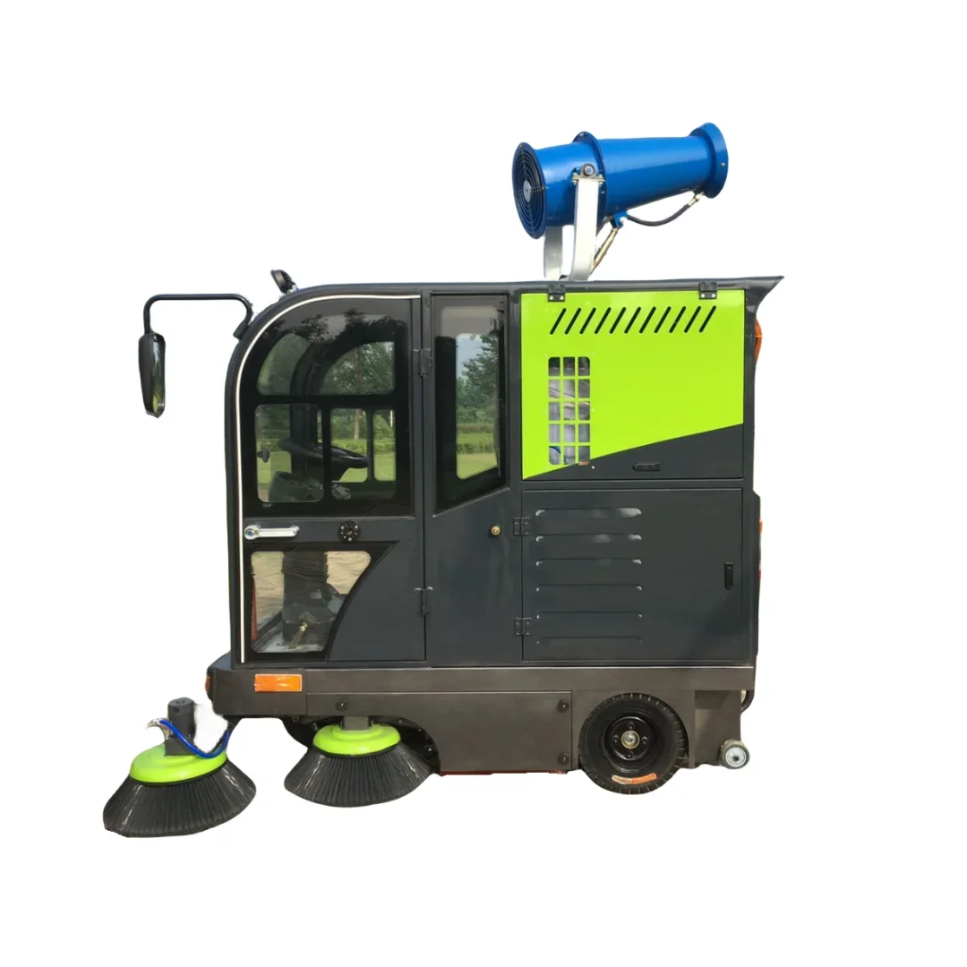 2024 New Batch Sweeping Machine Battery Operated Driving Street Sweeper Machine with Side Brush