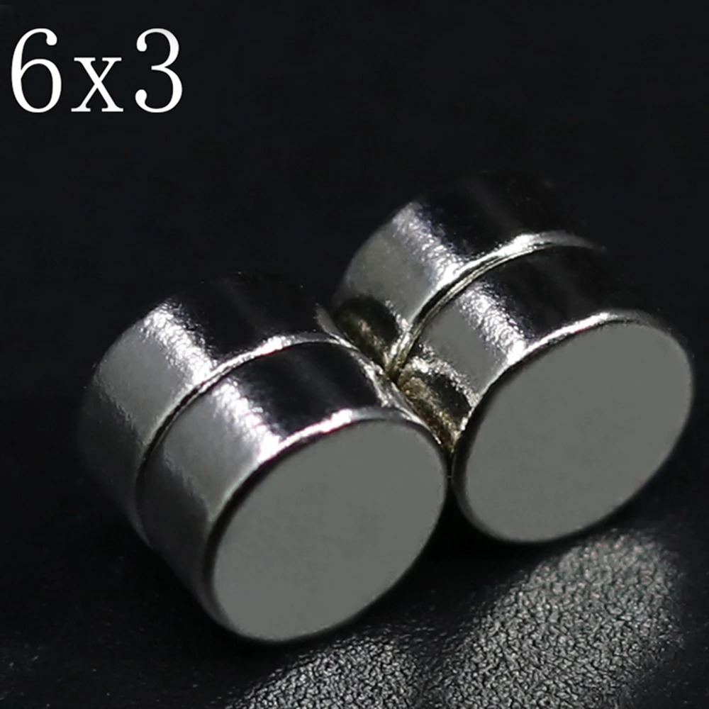 10/50/100/200 Pcs 6x3 Neodymium Magnet 6mm x 3mm N35 NdFeB Round Super Powerful Strong Permanent Magnetic imanes Disc 6*3