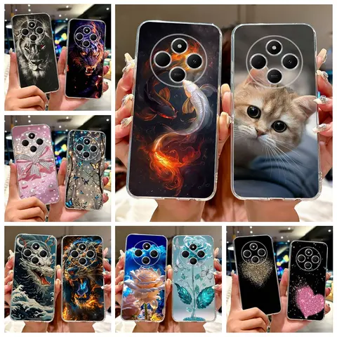 For Xiaomi Redmi 14C Case PocoC75 Lucky Fish Cute Cat Pattern Cover Soft Slim Phone Case For Xiaomi Poco C75 C 75 Redmi14C Shell