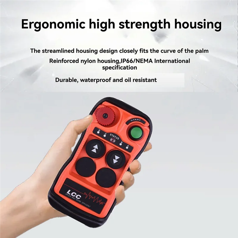 3CGRO-Q200 Industrial Remote Control 2-Button Waterproof IP65, Wireless Controller For Overhead Crane Industrial