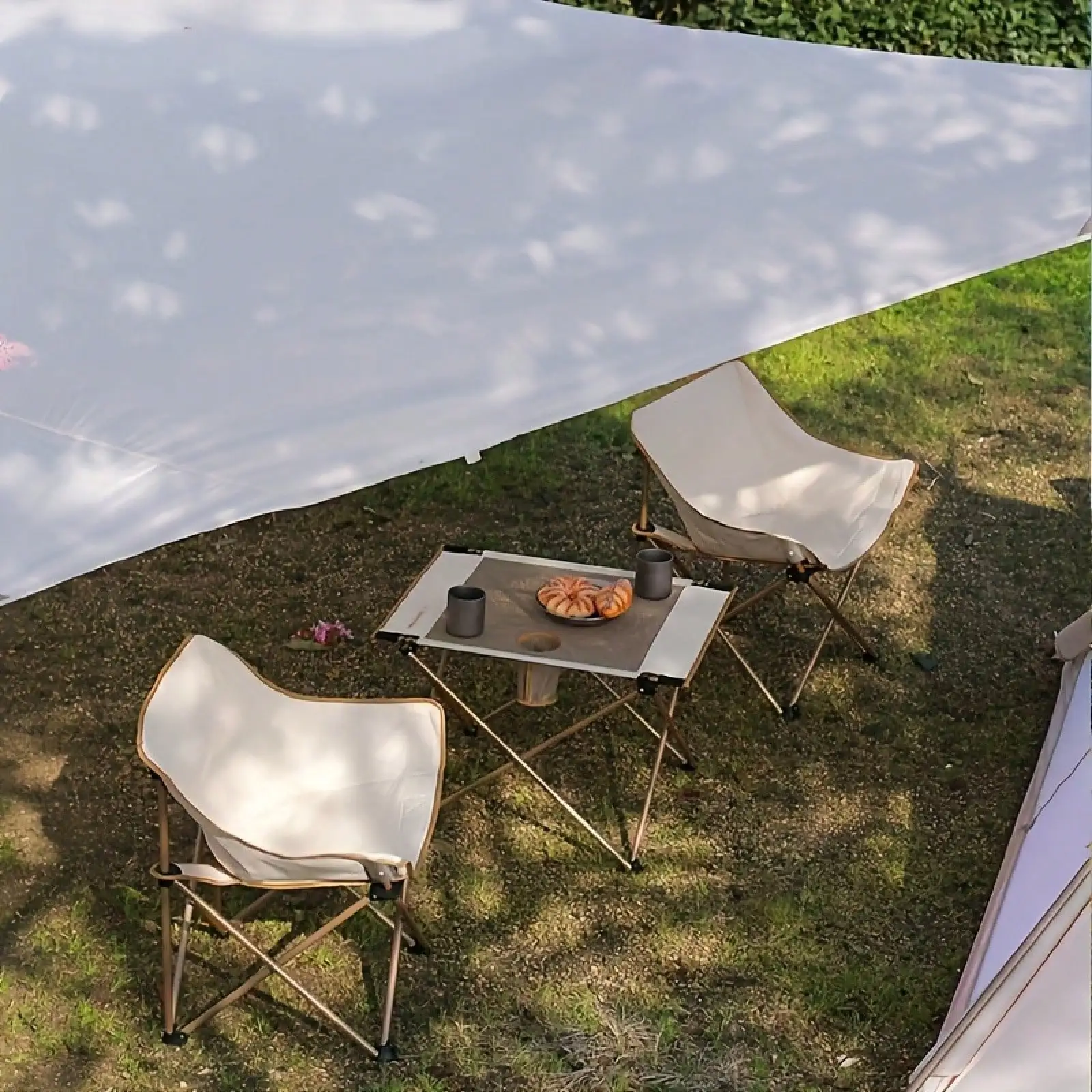 

Outdoor Folding Chair, Leisure Camping Fishing Portable Moon Chair, Picnic Table And Chair Set, Fishing Stool, Beach Lounger