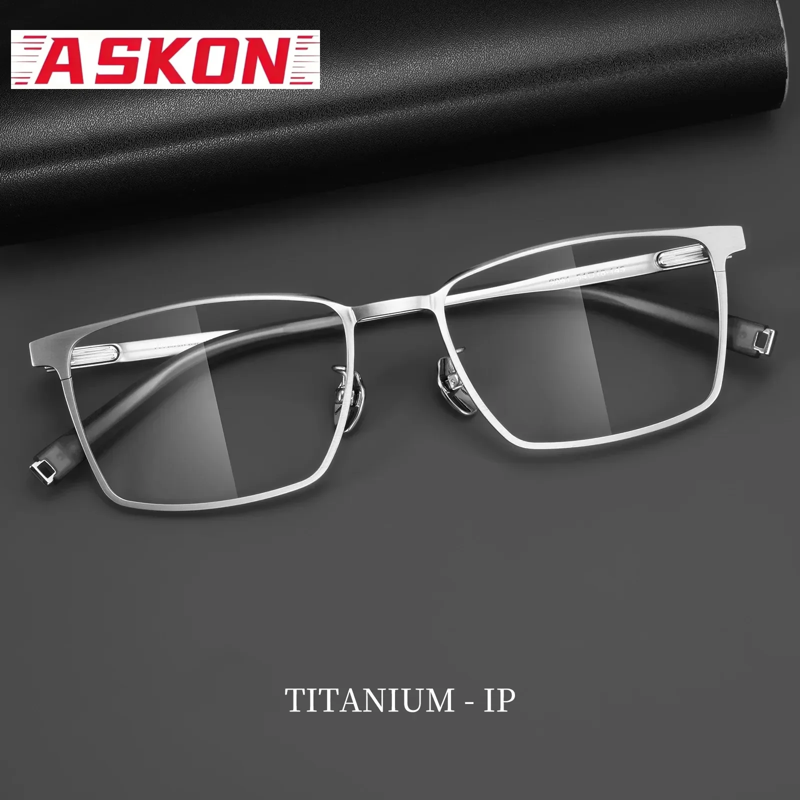 Business Pure Titanium Ultralight Full Rim Men's Optical Glasses Frame Anti-Slip Legs Eyewear for Corporate Travel & Daily 9861