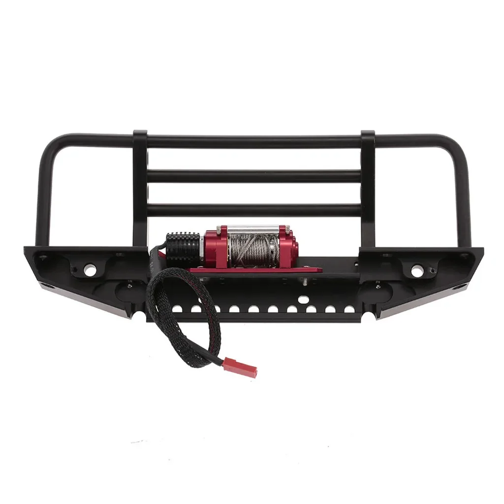 

Bumper Metal with Winch 2 LED Light Remote Controller Receiver for TRX-4 TRX4 Trxs Axial SCX10 RC Crawler Car Parts