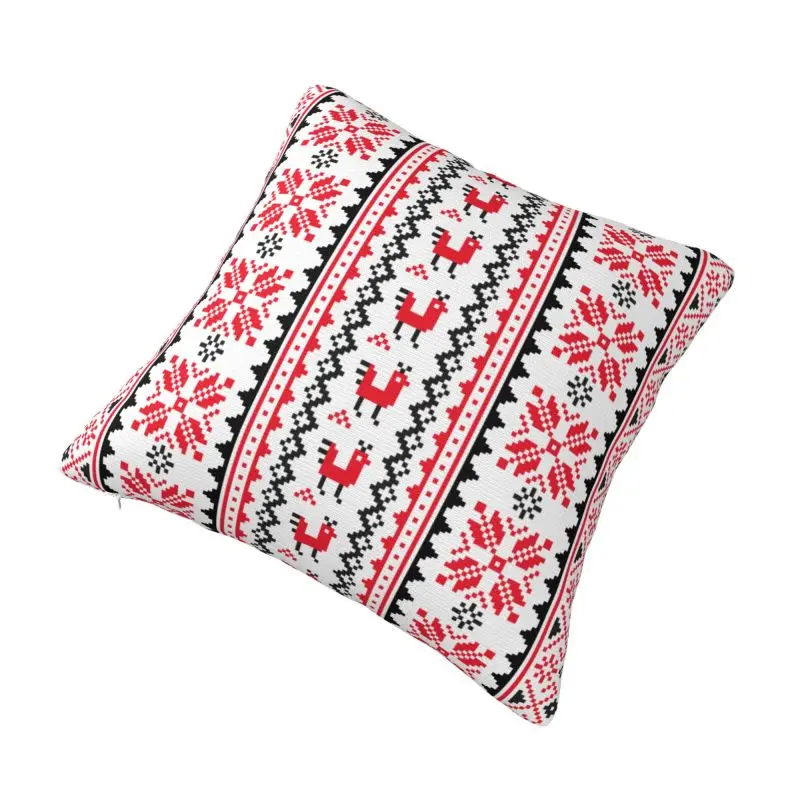 Custom Luxury Ukrainian Traditional Embroidery Cushion Cover Velvet Vyshyvanka Throw Pillow Case