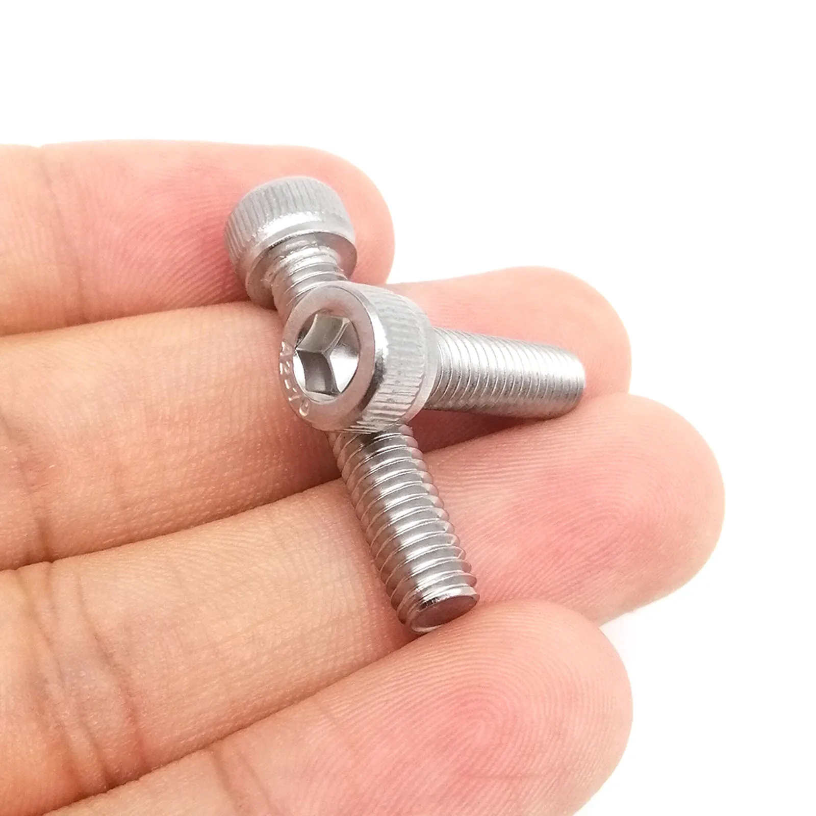 1/10/50X M1.4 M1.6 M2 M3 M4 M5 M6 M8 304 A2-70 Stainless Steel DIN912 Hexagon Hex Socket Cap Allen Head Bolt Screw Length 2-80mm