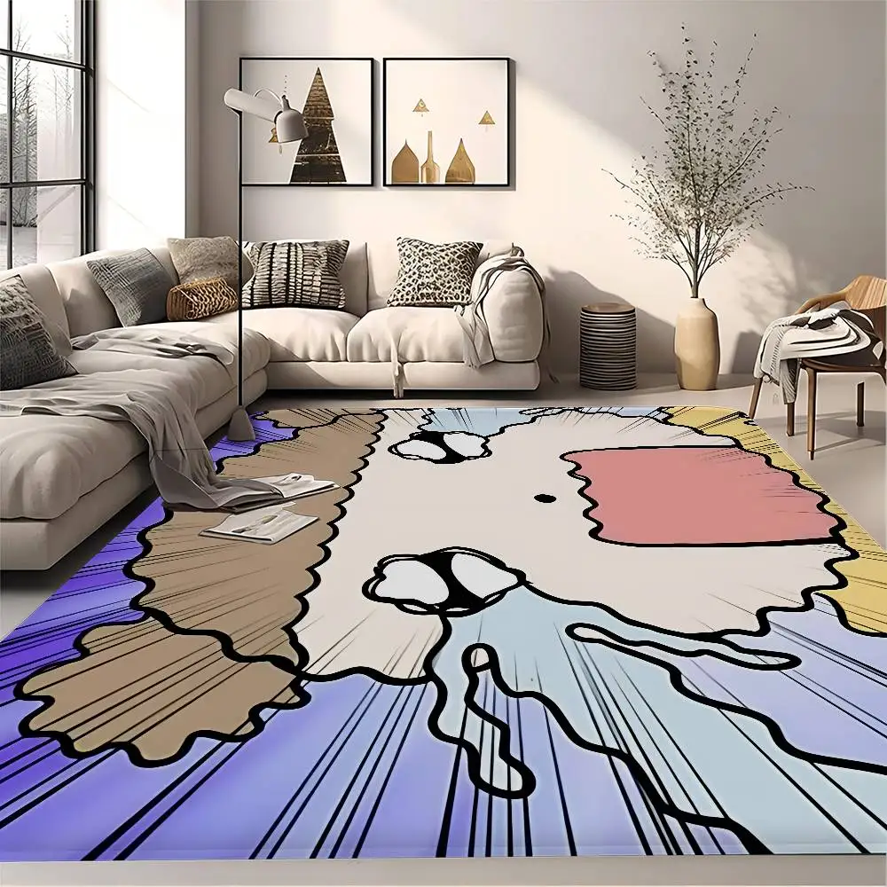 Cartoon Maru Is A Puppy Room Mats Retro Multiple Choice Living Room Kitchen Rug Non-Slip Welcome Rug