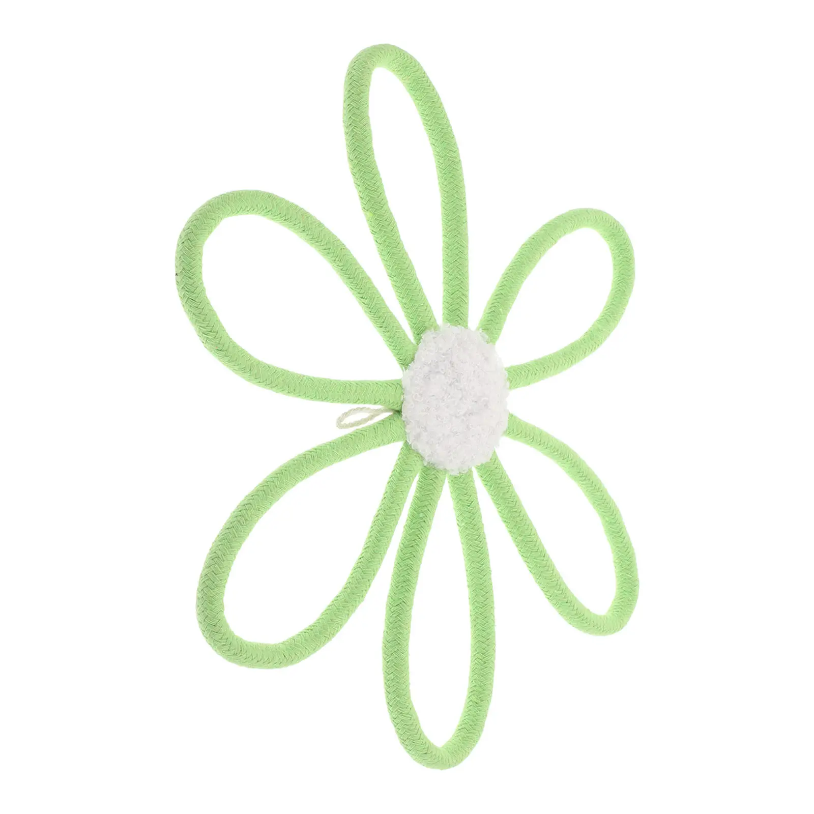 Handwoven Daisy Flower Wall Decor Boho Nursery Hanging Decoration Handmade Floral Wall Art for Living Room Rustic Woven Daisy