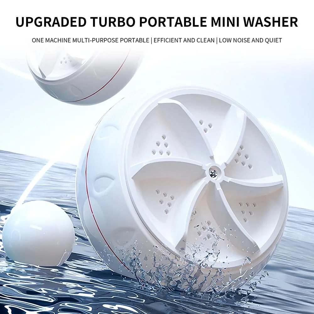 60w tragbare Turbo Waschmaschine High Power Mini Ultraschall Waschmaschine für Baby kleidung Unterwäsche Socken Geschäfts reise Reise USB