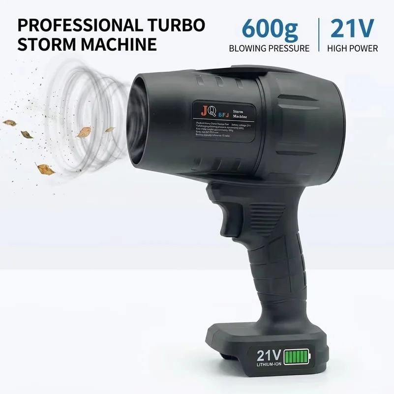 Powerful Air Blower Turbo Fan with Thrust 580g to Cleaning Fallen Leaves, Snow and Sand Requires 18V Makita Battery