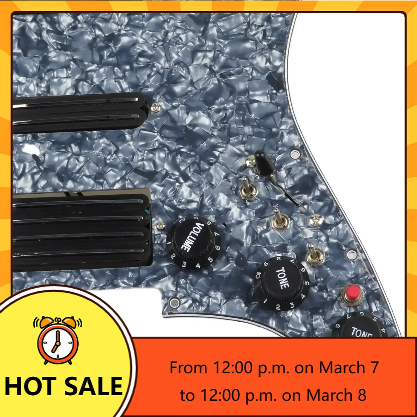 

Q-X- Music Store-Prewired loaded Pickguard Guitar Pickups Humbucker Pickups Alnico 5 HSS Wiring Harness Push-Pull Single Cut Set