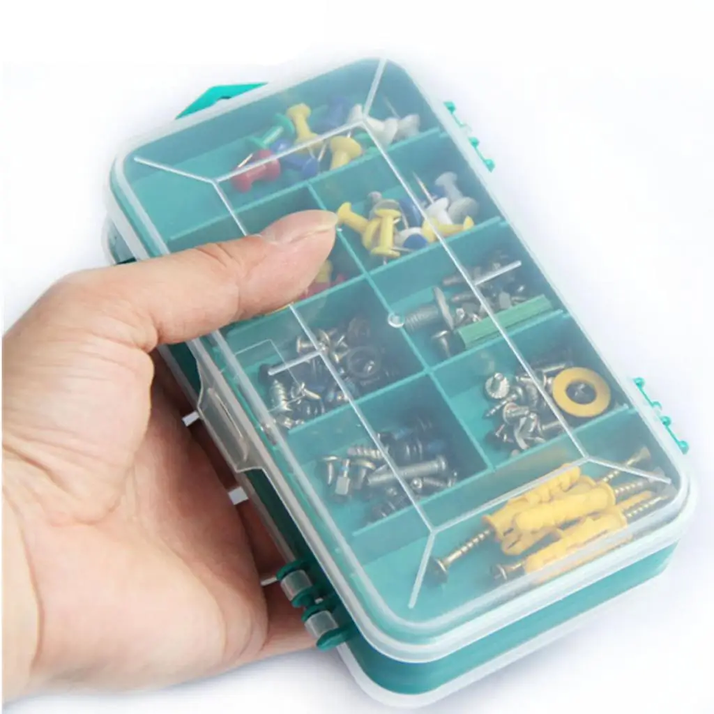 

Plastic Tool Storage Case Multi Compartment Small Container Organizer Box for Fishing Jewelry Accessories