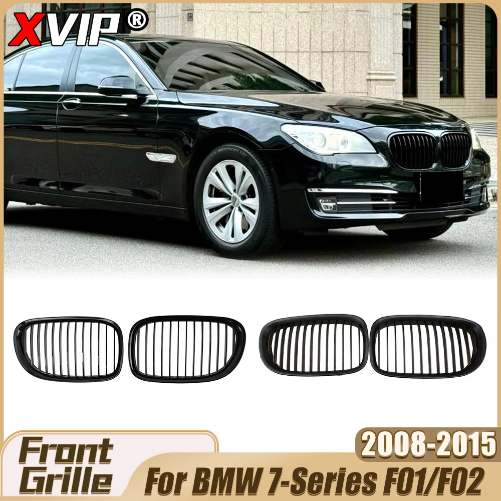 

XVIP Matte Black Single Line Style Bumper Grille Glossy Upper Grill For BMW 7 Series F01/F02 08-15 730LI 740LI 750LI 760LI 745LI