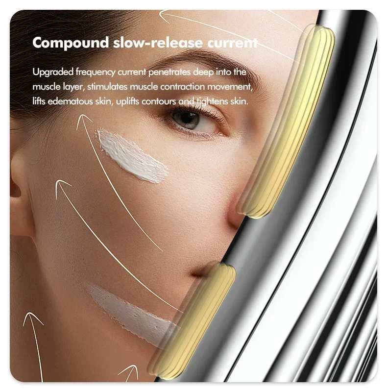 전문 EMS 미세전류 V 페이스 넥 리프팅 전기 괄사 홈 뷰티 장비 마사지기 리프팅 기구 얼굴 도구