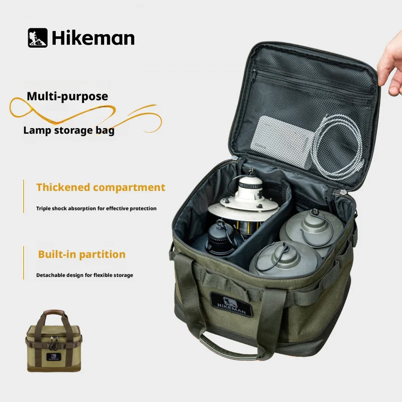 

Hikeman storage bag portable camping accessory lighting protection bag, heating stove and gas canister anti-collision bag