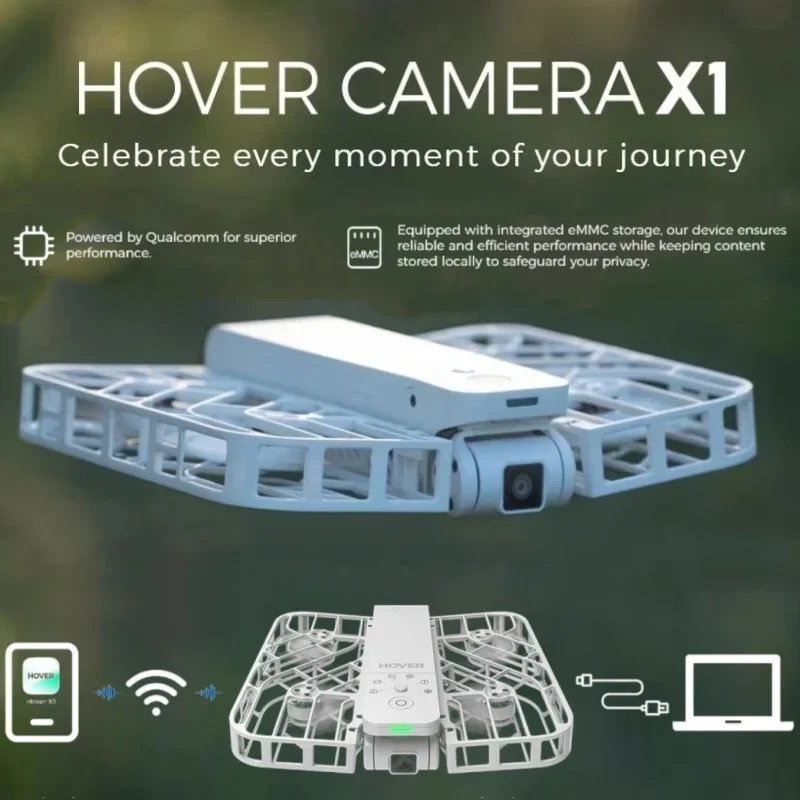 HOVER Air X1 Hover Camera X1 Revolutionary Flying Camera 125g Ultra-Light Foldable Portable Unlock Advanced Shots Dronie View