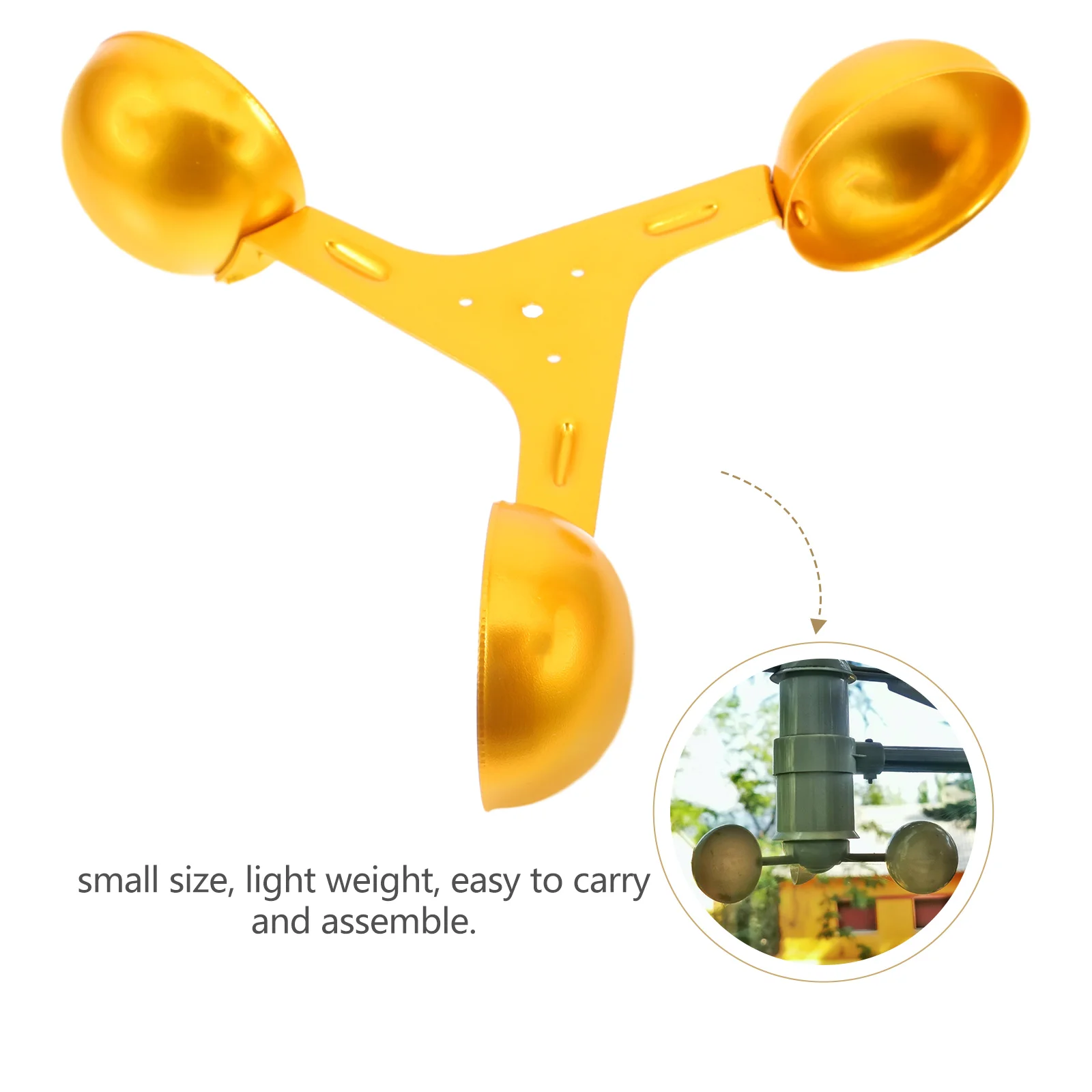 

Anemometer Aluminum Alloy Measuring Cup Air Flow Meter Replacement Outdoor Small Size Lightweight Assemble