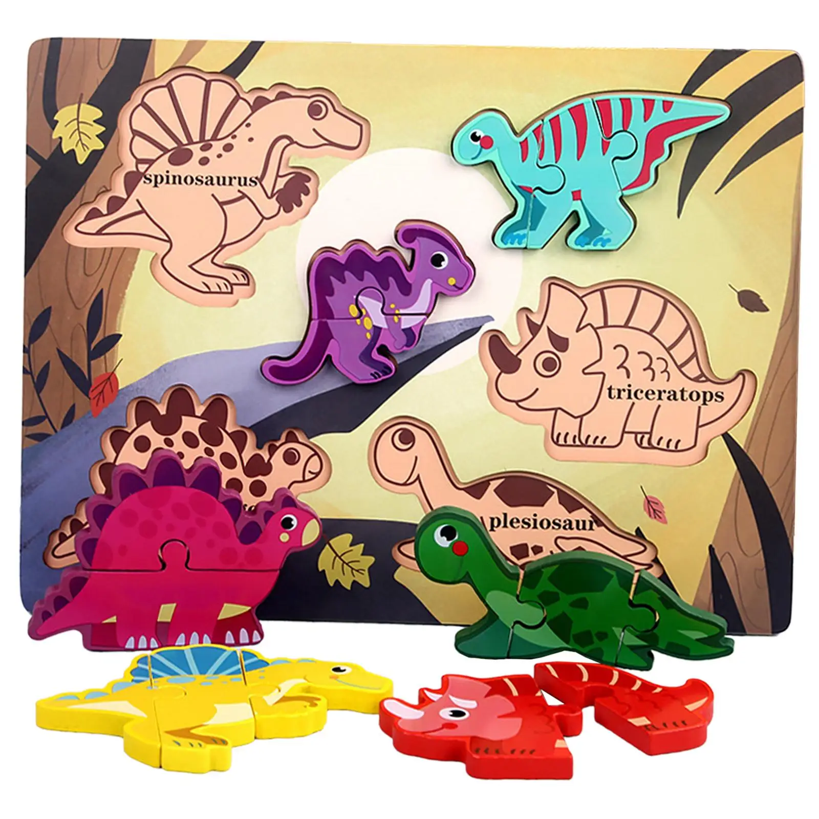 Montessori Wooden Puzzle, Early Learning Cognitive Development, Shape Matching