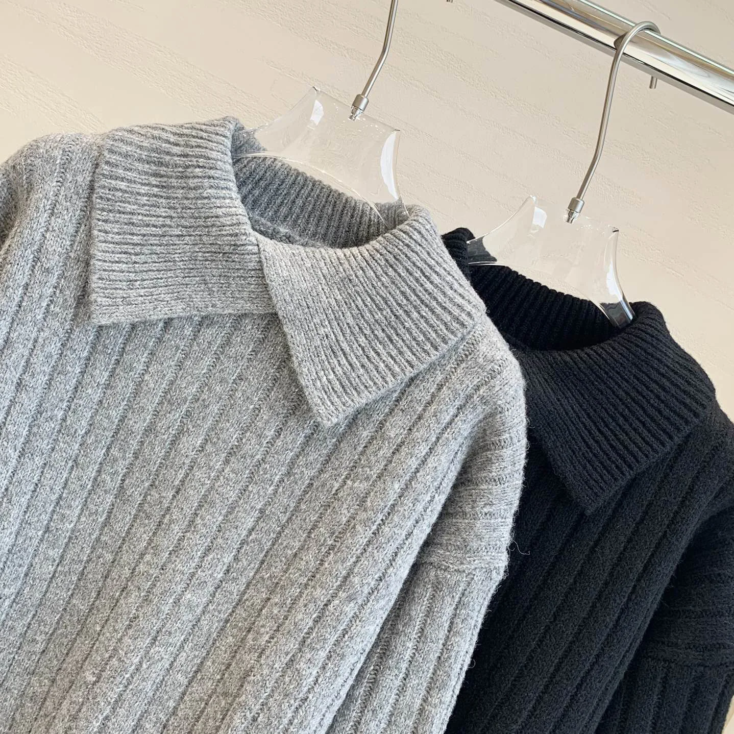 Hochwertiger neuer lockerer Pullover-Reverspullover für Damen