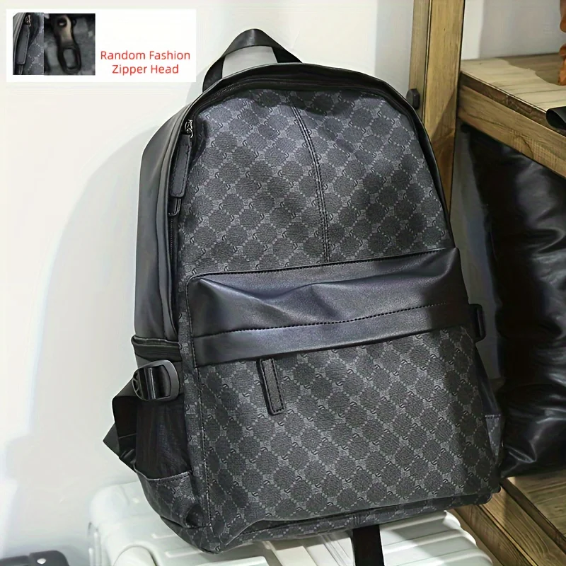 Business PU leather Travel Leisure Student large capacity men\'s laptop backpack school bags