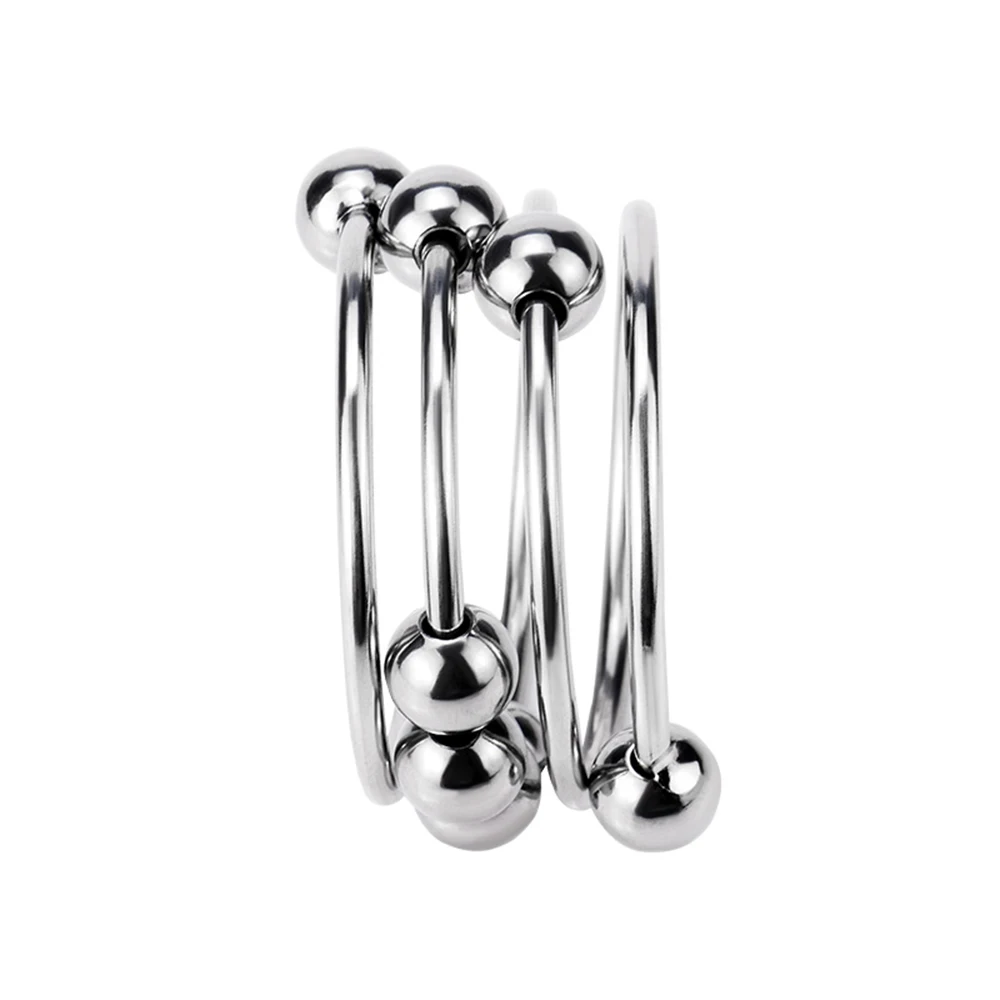 5 Sizes  Stainless Steel Penis Rings Bead Male Head Glans Stimulating Metal Cock Ring Delay Ejaculation Sex Products For Men