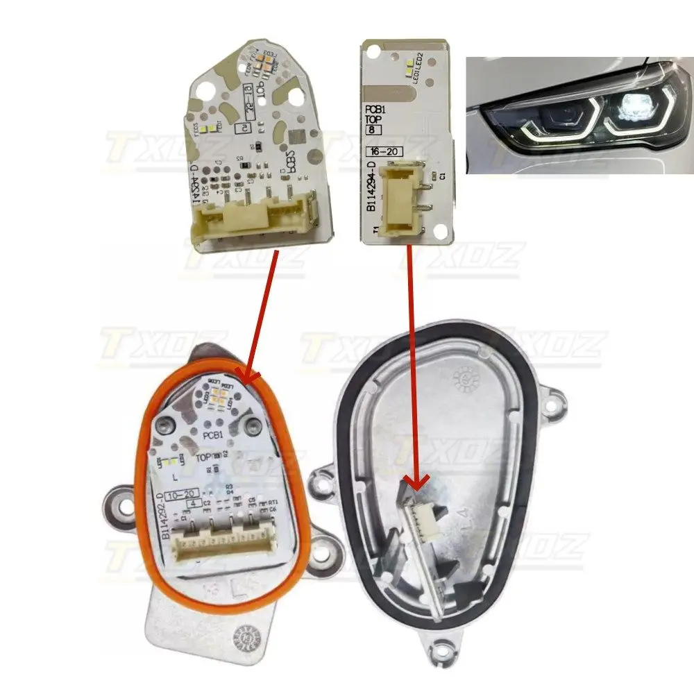 White DRL Boards For 2020-2022 BMW X1 F48 LCI Euro Headlight Daytime Running Light Turn Siginal Module 63119477821