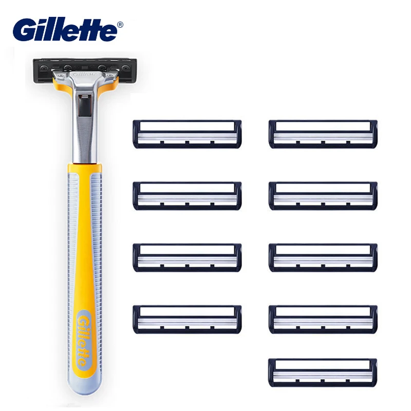 

Gillette Eagle Vector 2nd Gen Razor Face Beard Hair Cutting Nano Grade Sharp 2-Layers Steel Blades Razor for Men Washable Razor