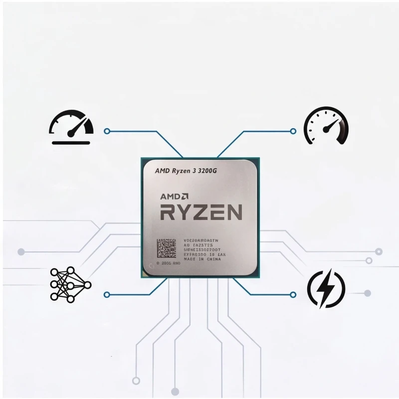 AM4 Tray CPU AMD Ryzen 3 3200G Built-in Vega 8 Graphics 4 Threads Low Heat Processor For Small Form Factor ITX Host view 4