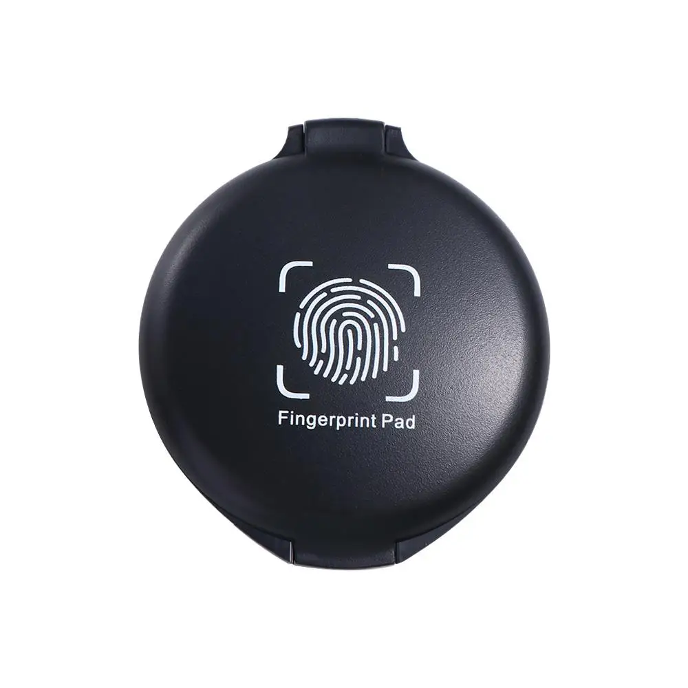 Kit Cap Sidik Jari untuk Perjanjian Bisnis, Alat Cap Sidik Jari Mini, Bantalan Tinta Sidik Jari, Perlengkapan Kantor