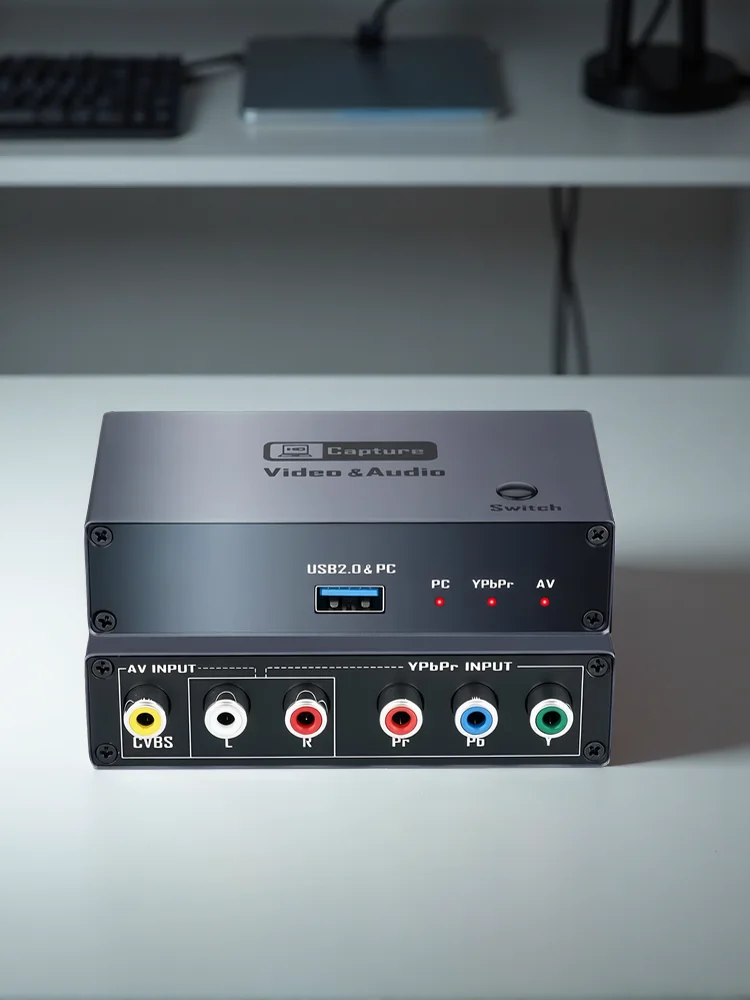 Konwerter VHS na cyfrowy format USB 2.0 RCA AV YPbPr Karta przechwytywania wideo Rejestrator VHS do PS5 VCR Nagrywanie gier Transmisja na żywo — zdjęcie produktu 7