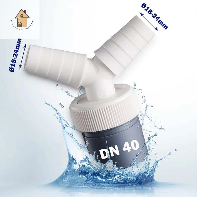 

Dishwasher and Washing Machine Drainage Connector; Multi-purpose Two-in-One Hose Adapter.