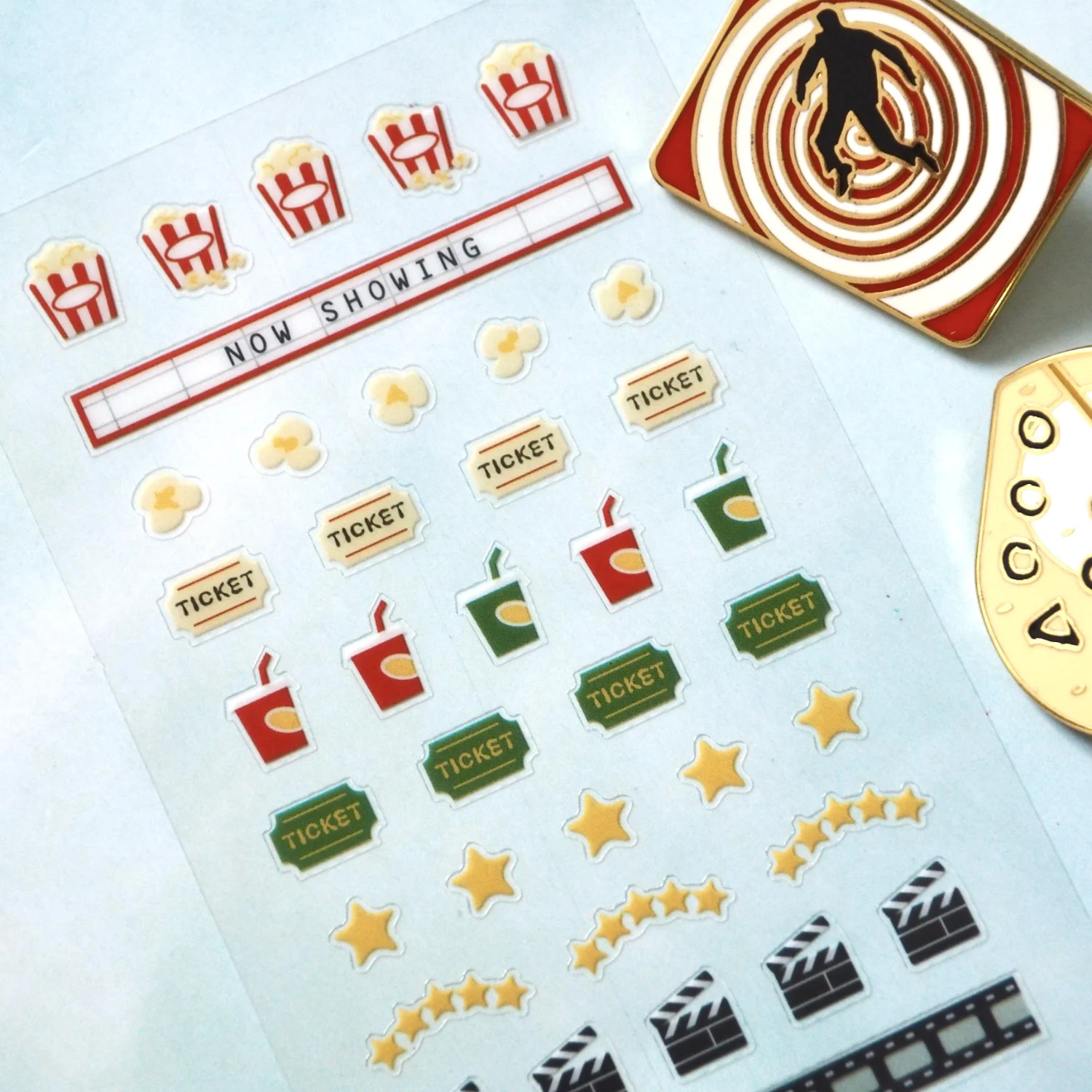 Korean Import Brand Suatelier Mini Drink Popcorn Movie Roll Sticker Scrapbooking Diy Journaling Diary Stationery Sticker 125