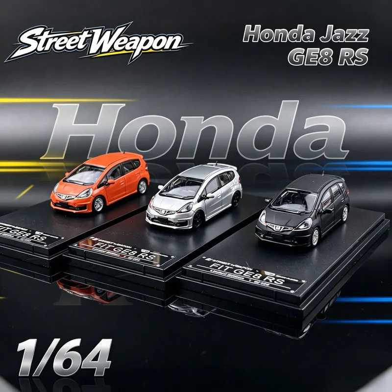 ストリート-w64pon-1-64-新しいホンダジャズ-ge8-rs-ダイキャストカーモデル合金シミュレーションコレクションおもちゃギフト男の子のための-ペティー