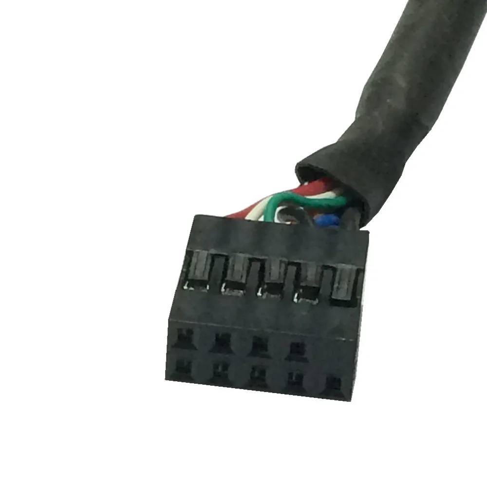 Dual USB 2.0 Type A Female to Motherboard 9 Pin Header Cable with Screw Panel mount Holes 30cm 50cm