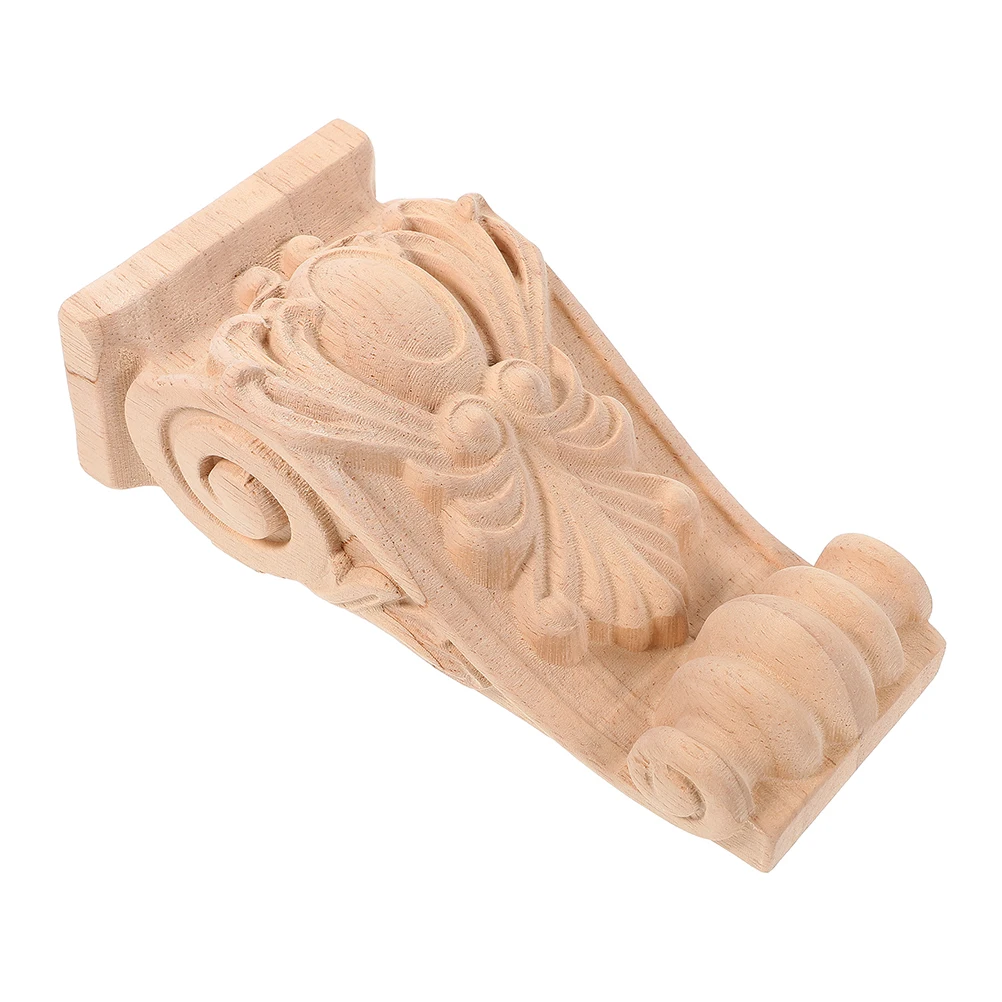 Резные по дереву Capitals Corbels Рамка шкафа Угловая накладка Мебель Хаки Аппликации из цельного дерева Европейский стиль Украшение дома