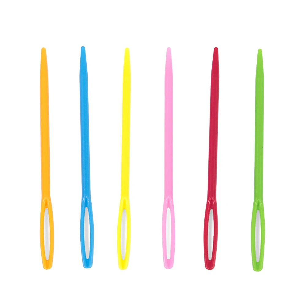 

40pcs Plastic Large Eye Sewing Needles Safety Weaving Tools for Kids Crochet Darning Sewing Handmade Crafts (Blunt Needle Head,