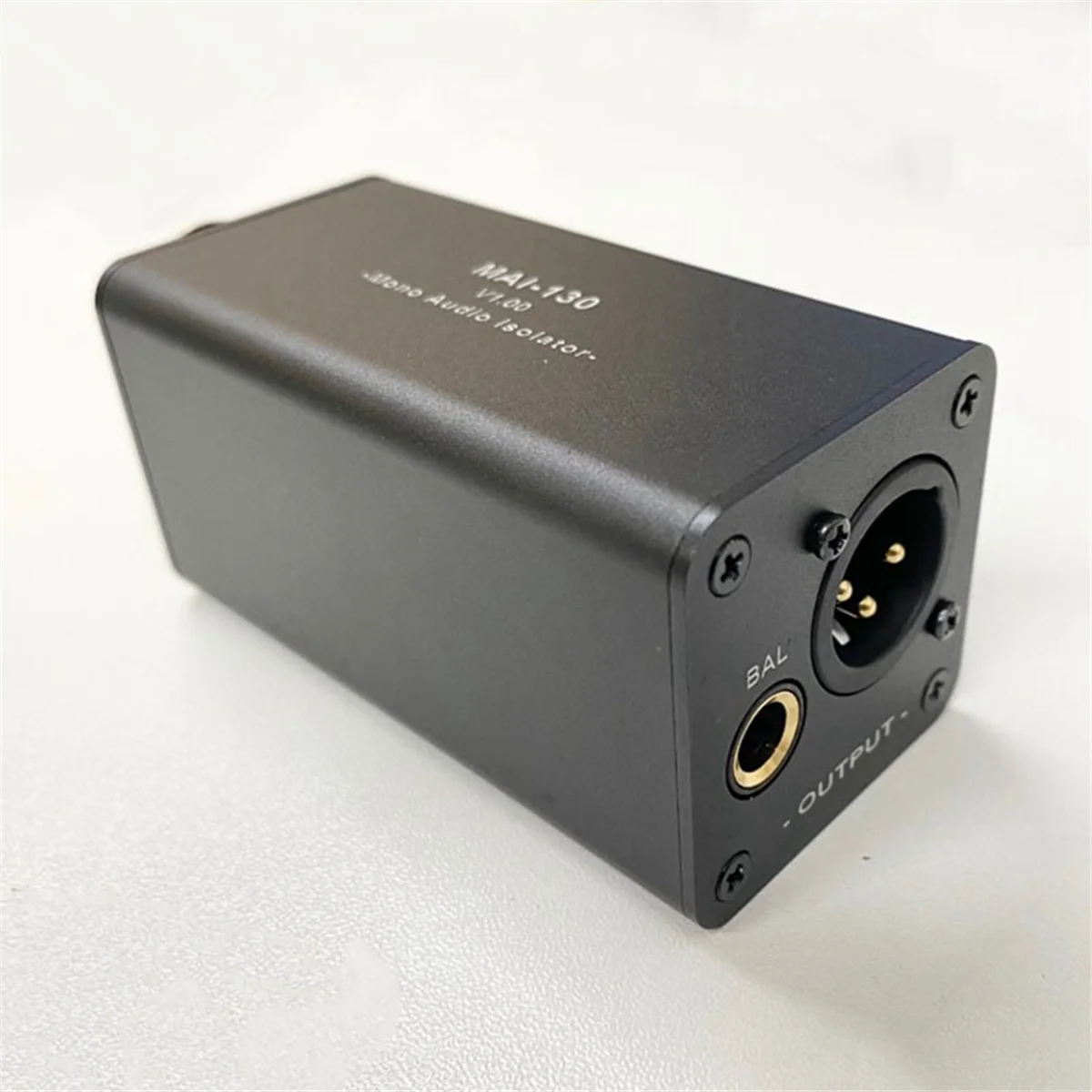 Audio Isolator Noise Reduction,Eliminates Current Noise,DI Grounding Box,6.5 XLR Mixer Audio Isolator, MAI-130 Mono