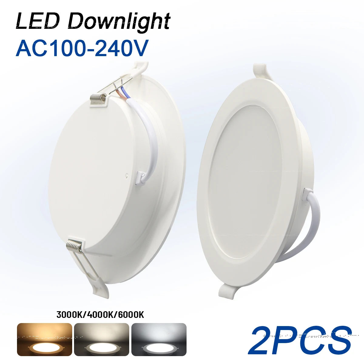 2pcs/lot LED Downlight 110V 220V Ceiling Light 17W 20W 24W Recessed Led Down Light Round Panel Light Spotlight Indoor Lighting