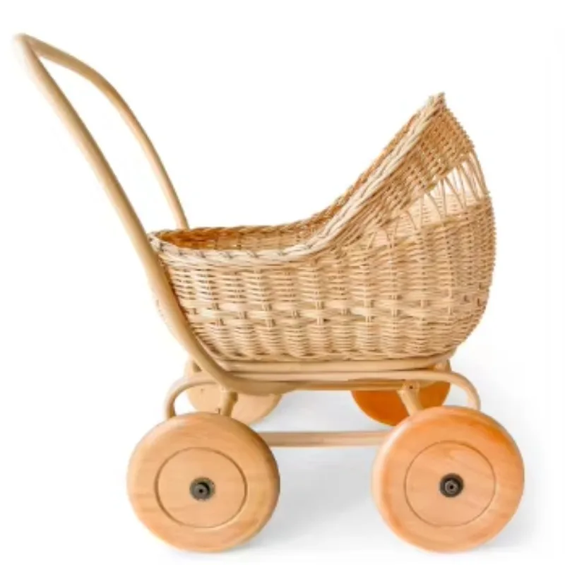 

Toys Hand-woven strollers Toys Wicker strollers Rattan dolls Strollers Kids Toddlers Sustainable toys