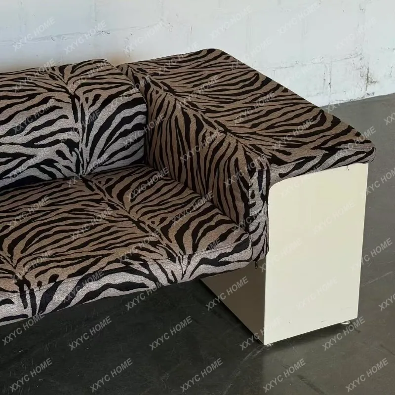 XX Medieval artistic zebra pattern  minimalist niche design living room sofa