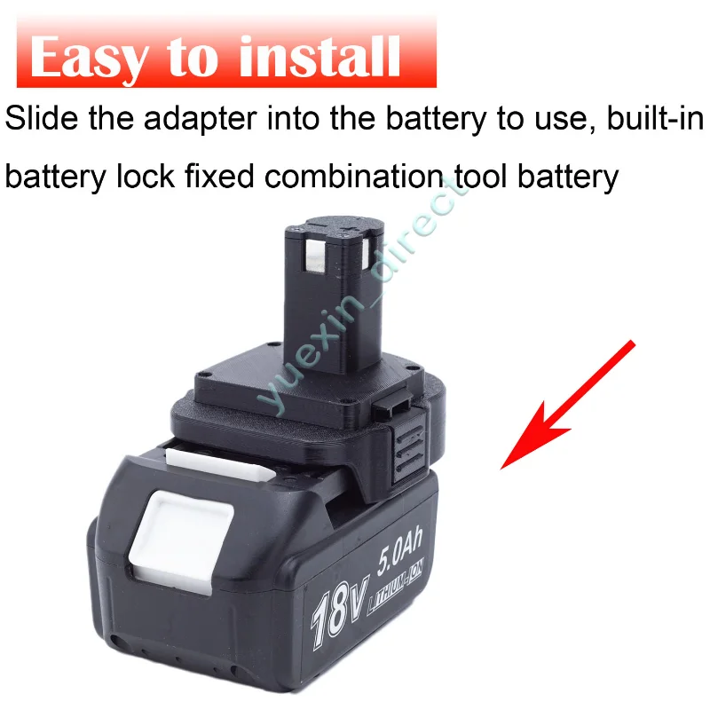 Adaptador para batería de iones de litio Makita de 18V, convertidor a Ryobi ONE + 18V, herramientas eléctricas portátiles inalámbricas, conector