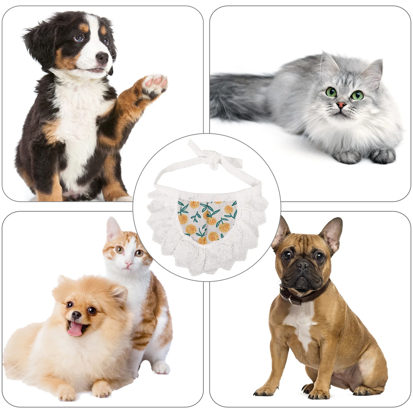 

Puppy Scarf for Dogs and Cats Reusable Polyester Pet Scarf Decor Cute Adjustable Bandana for Small Medium Dogs Fashionable Dog