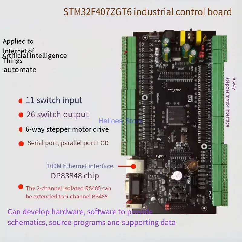 Placa de Control Industrial STM32F407ZGT6, placa de Control Industrial PLC, placa de desarrollo STM32 F4 Cortex-m4