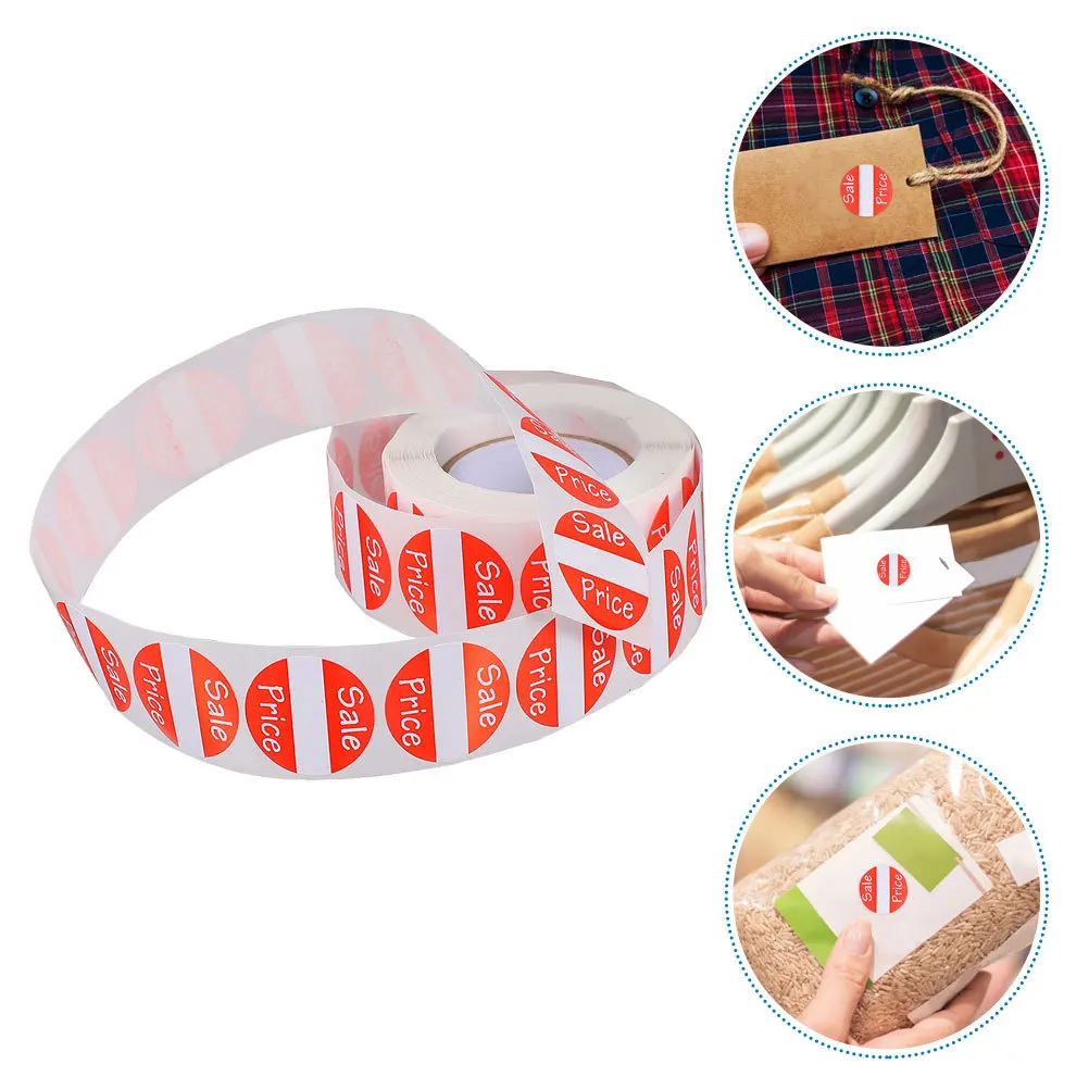 

4 Rolls Sale Stickers Paper Strong Adhesive Easy Peel Price Tags for Retail Store Supermarket Sales Labels Sale Stickers