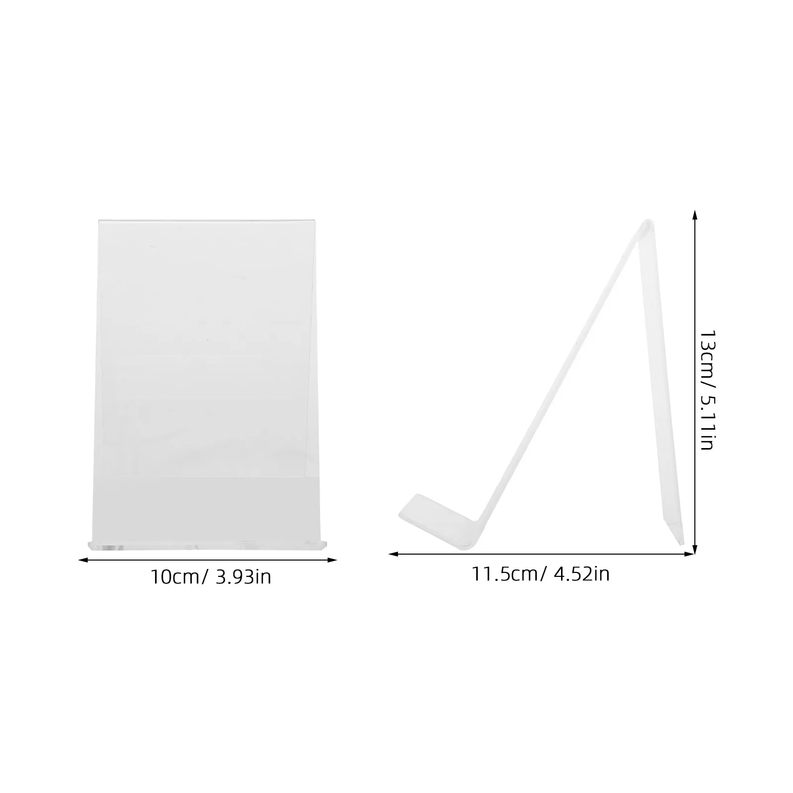 3Pcs Clear Acrylic Book Stand Holder Transparent Easel Display for Cookbook Comic Book Magazine Photo Album Tablet Artwork Shelf