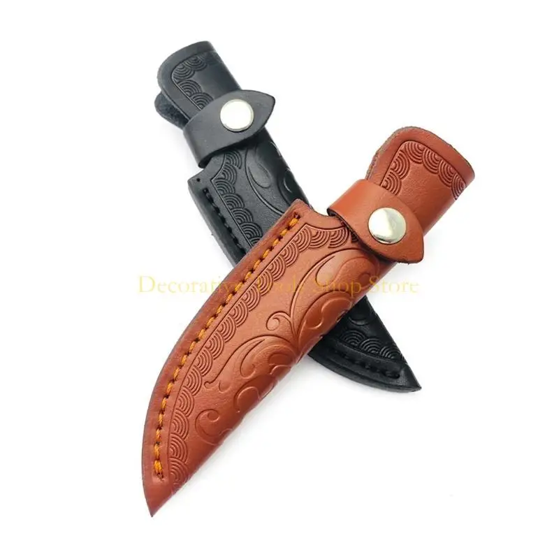QX2E Leathers Knife Pouches Handmade Knife Belt Loop Case Holder Bag Pocket Knife Sheath for Cutting Tool Carriers view 3