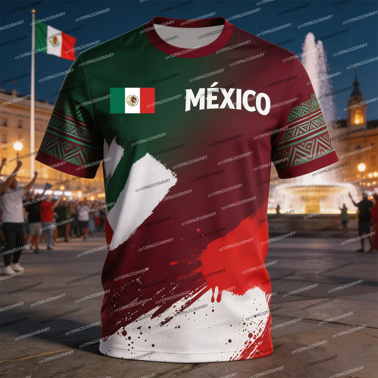 2026 Mexico National Flag T-shirt men Oversized t-shirt 3D Pattern Woman Short Sleeve Tee Outdoor Football Sports Men's clothing