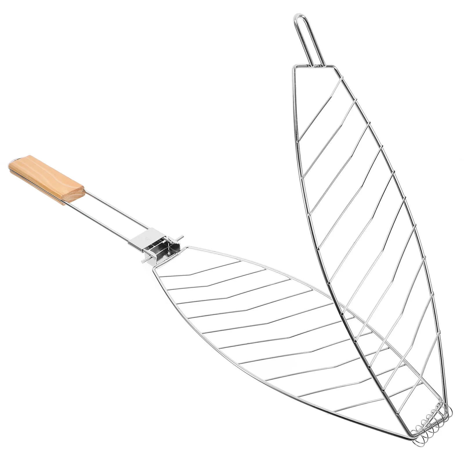 

Grilled Fish Clips BBQ Rack Mesh Portable Meat Basket Stainless Steel Camping Grilling Accessories Vegetable Grill Tool