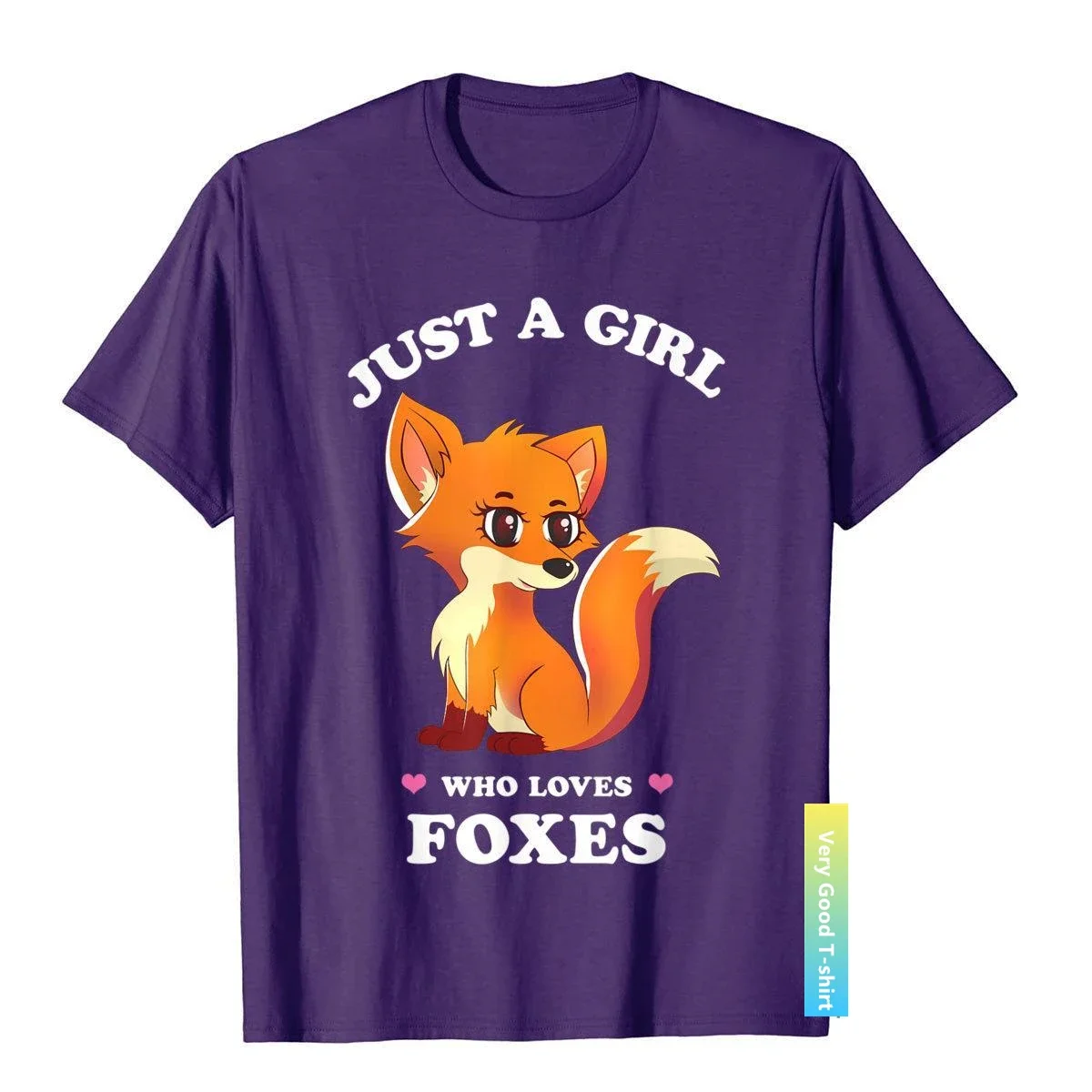 Just A Girl Who Loves Foxes - Funny Spirit Animal Cute Fox T-Shirt Tops & Tees Funky Summer Cotton Youth T Shirt Youthful