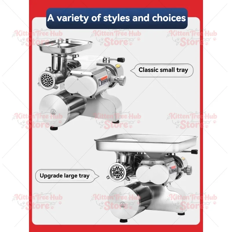Commercial Meat Grinder | Stainless Steel Mincer/Slicer/Sausage Stuffer | Automatic Tabletop