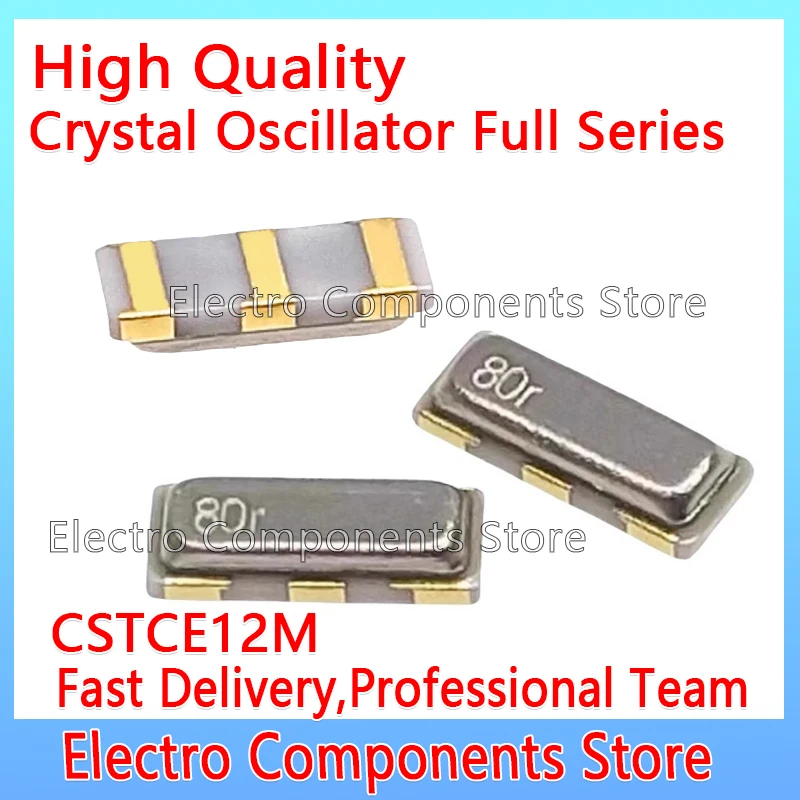 5PCS/Lot CSTCE Ceramic Crystal Oscillator 3213 12M 12MHZ 12.000MHZ CSTCE12M 3Pin 10PF ±0.5% 3.2*1.3mm SMD Ceramic Resonators